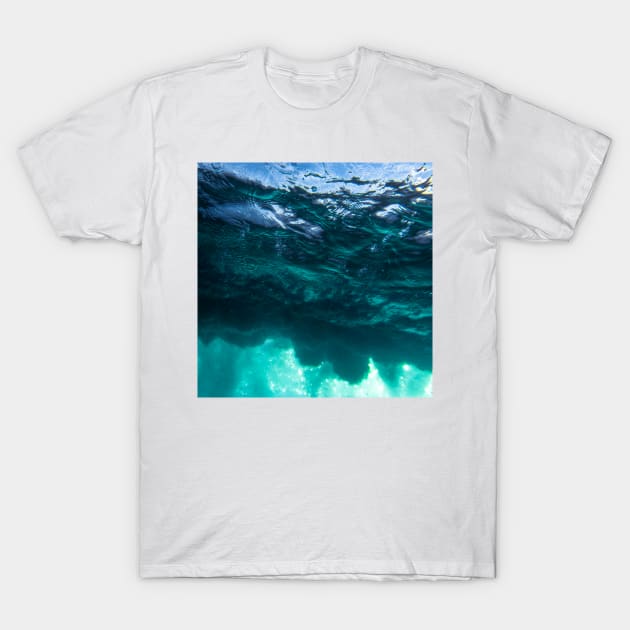 Blue Ocean Waves T-Shirt by JDP Designs